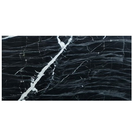 Alexandrette Black Marble Polished Floor and Wall Tile - Large Format - Livfloors Collection