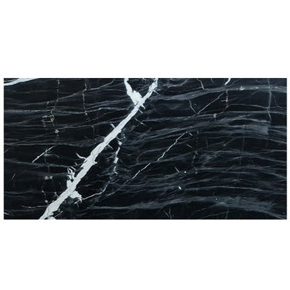 Alexandrette Black Marble Polished Floor and Wall Tile - Large Format - Livfloors Collection