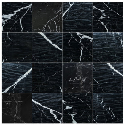 Alexandrette Black Marble Polished Floor and Wall Tile - Large Format - Livfloors Collection