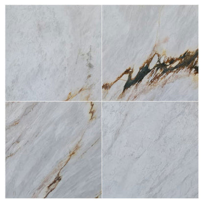 Alpina White Marble Polished Floor and Wall Tile - Large Format - Livfloors Collection