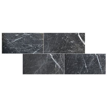 Amanos Black Marble Polished Floor and Wall Tile - Large Format - Livfloors Collection