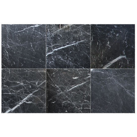 Amanos Black Marble Polished Floor and Wall Tile - Large Format - Livfloors Collection