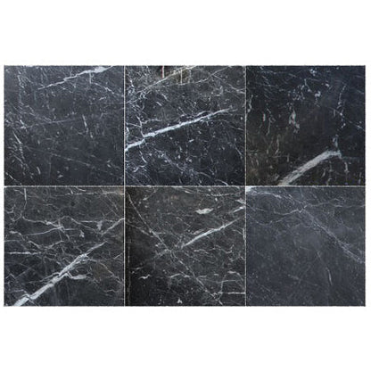 Amanos Black Marble Polished Floor and Wall Tile - Large Format - Livfloors Collection
