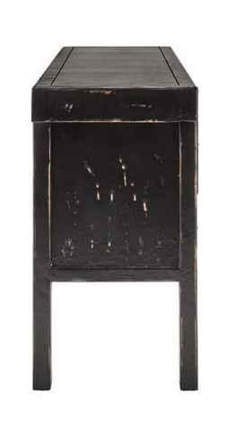Lahey 11 Drawer Console Table in Antique Black