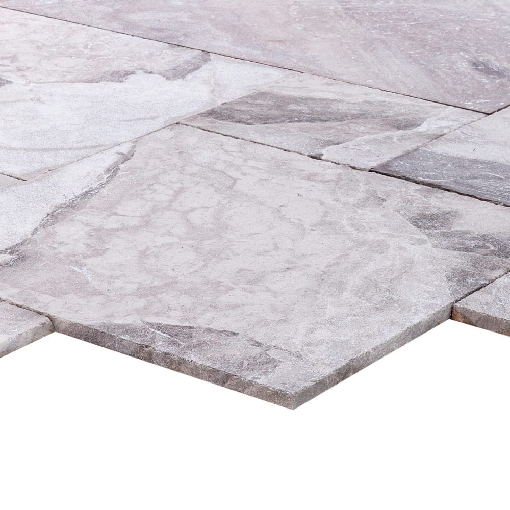 Atlantic Grey Marble Tiles Antique Pattern Sand-Blasted Brushed - Livfloors Collection