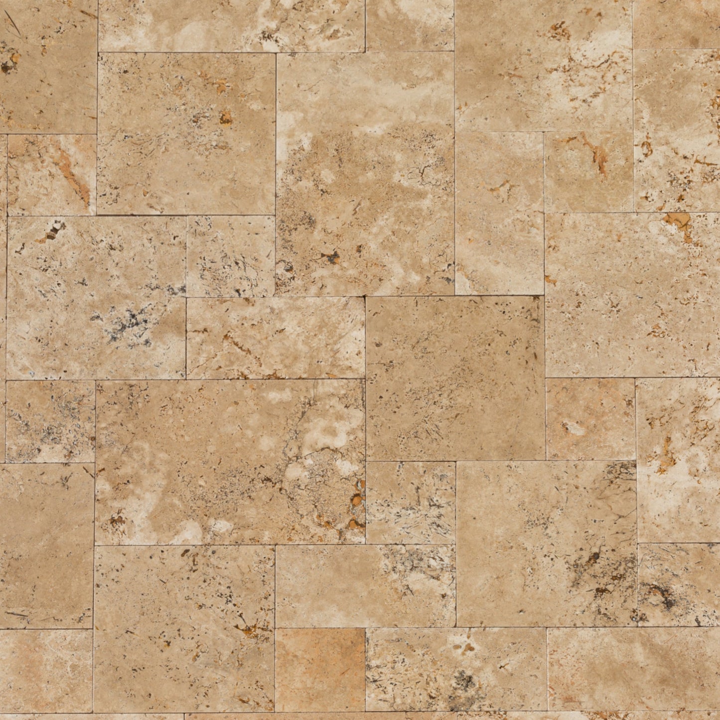 Aspendos Beige Travertine Pattern Tumbled Pavers - Full Truckload