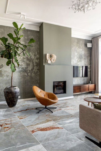 Astana Gray Exotic Marble Polished Floor and Wall Tile - Large Format - Livfloors Collection