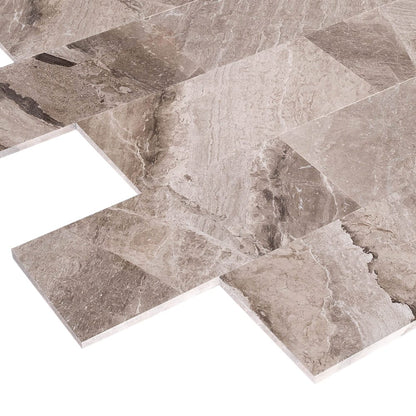 Atlantic Grey Cloudy Floor and Wall Marble Tile Polished - Livfloors Collection