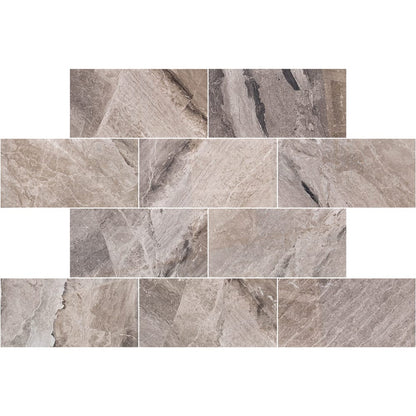 Atlantic Grey Cloudy Floor and Wall Marble Tile Polished - Livfloors Collection
