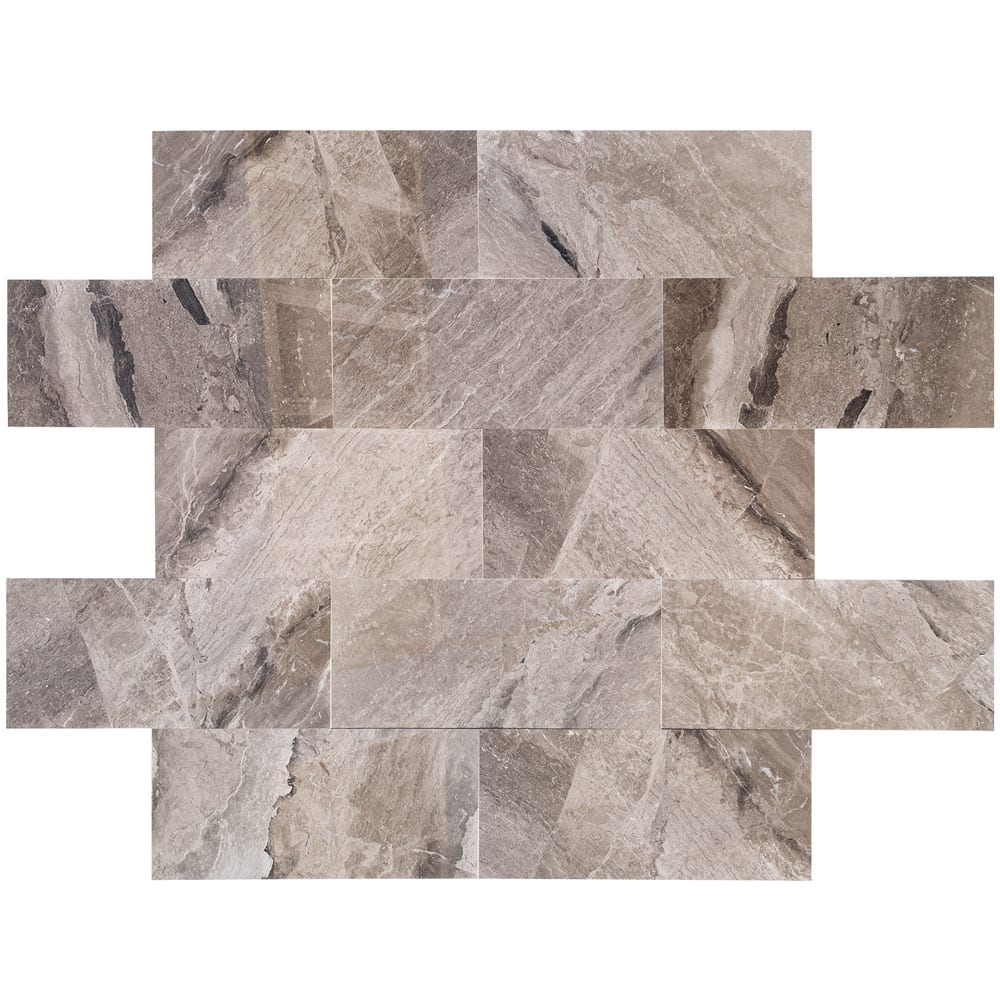 Atlantic Grey Cloudy Floor and Wall Marble Tile Polished - Livfloors Collection