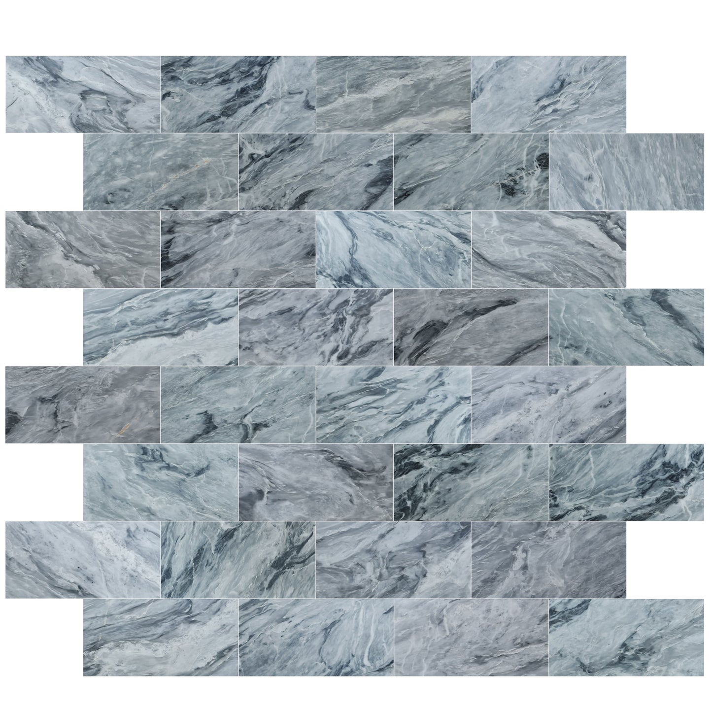 Bardiglio Gray Marble Polished Floor and Wall Tile - Large Format - Livfloors Collection
