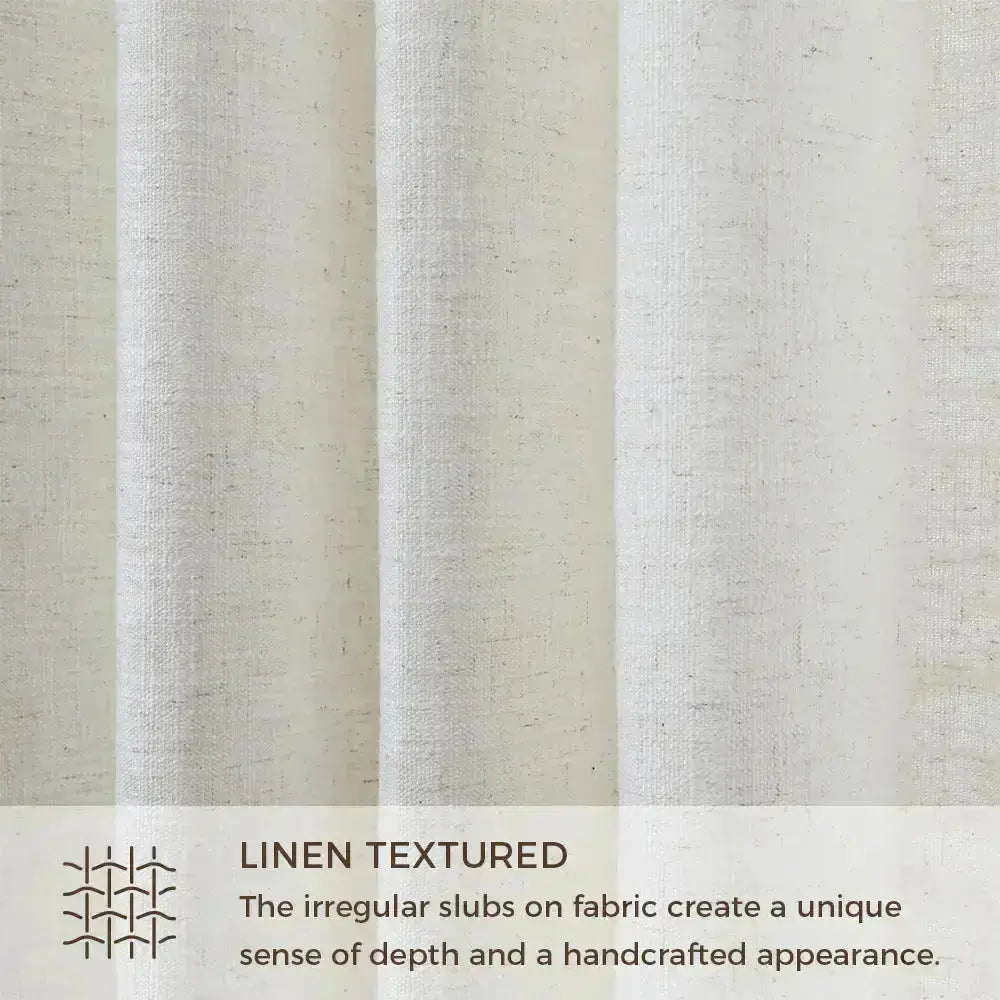 Liz Linen Pinch Please Ready Made Curtain with Blackout Thermal Lining