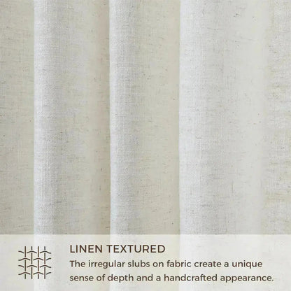Liz Linen Pinch Please Ready Made Curtain with Blackout Thermal Lining