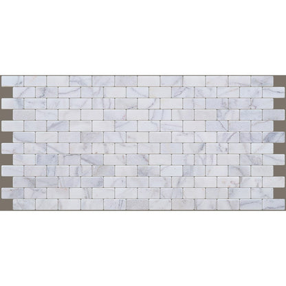 Bianco Ibiza White Marble Tumbled Mosaic Floor and Wall Tile - Livfloors Collection