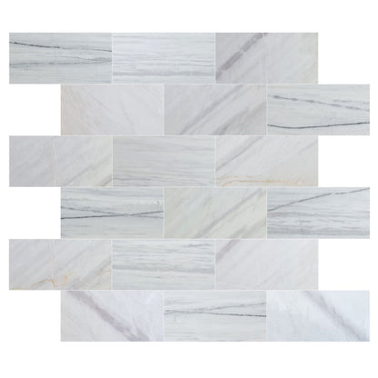 Bianco Lasa Exotic Marble Polished Floor and Wall Tile - Large Format - Livfloors Collection