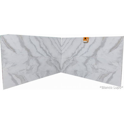 Bianco Lupo White Bookmatching Marble Slabs Polished - Livfloors Collection