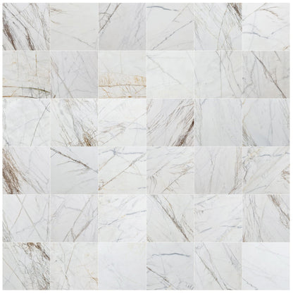Bianco Rigata Exotic Marble Polished Floor and Wall Tile - Large Format - Livfloors Collection