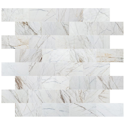 Bianco Rigata Exotic Marble Polished Floor and Wall Tile - Large Format - Livfloors Collection