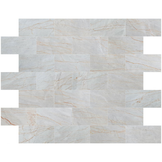 Bianco Venato Exotic Marble Polished Floor and Wall Tile - Large Format - Livfloors Collection