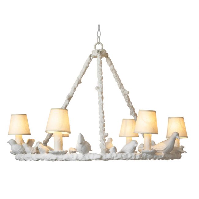 Bird Chandelier Small Frost White