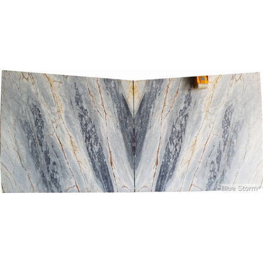 Blue Storm Bookmatching Marble Slabs Polished - Livfloors Collection