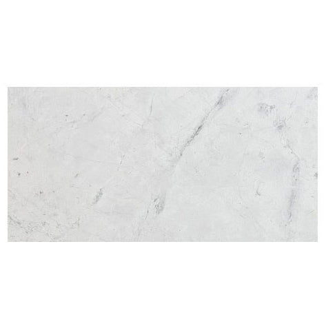 Rectangular tile with a light gray marble pattern on a white background