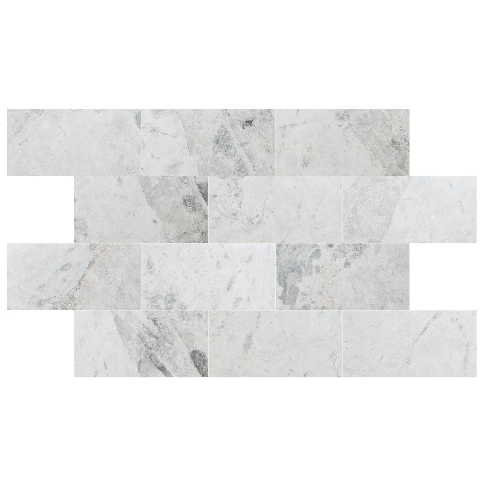 Marble-patterned tiles on a white background