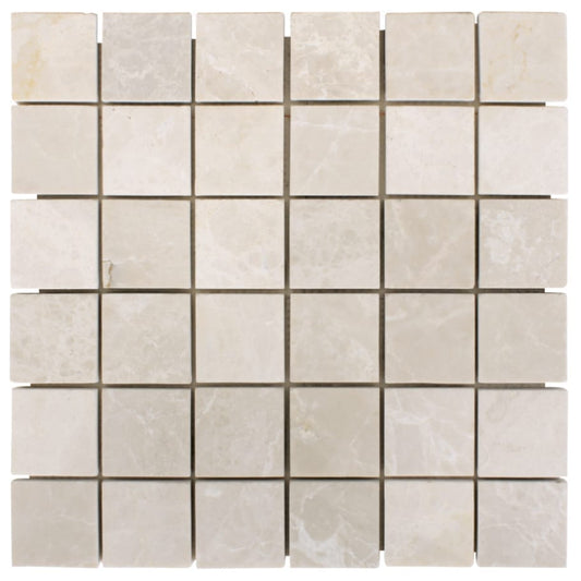 Botticino Cream Beige Marble Mosaic Floor and Wall Tile - Livfloors Collection