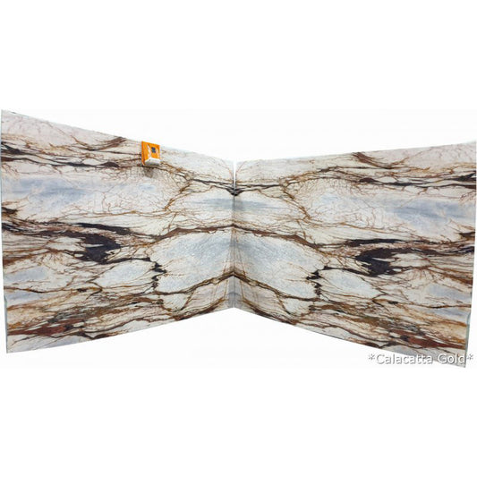 Calacatta Gold White Bookmatching Marble Slabs Polished - Full Truckload