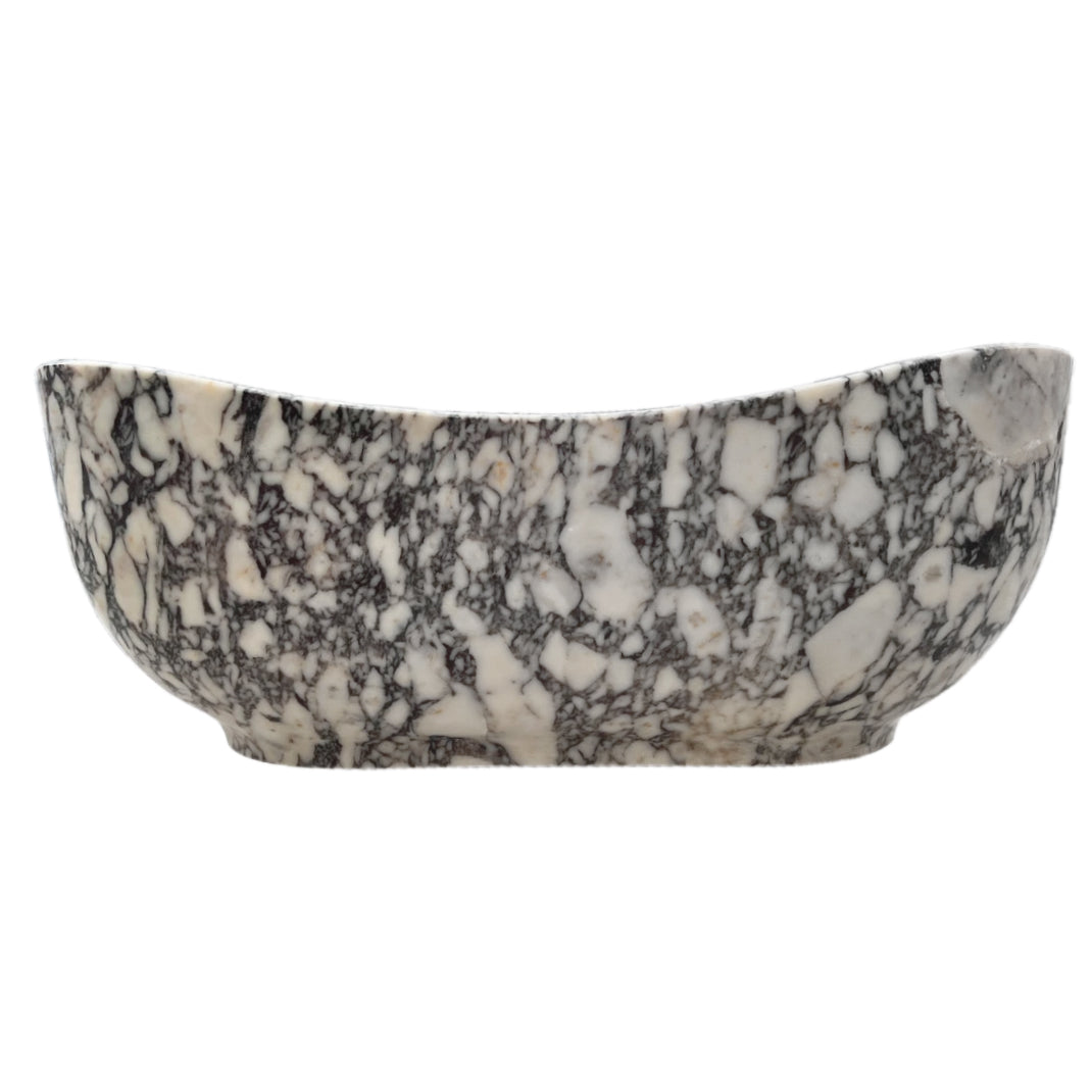 Calacatta Viola Bathtub Hand-carved from Solid Marble Block (W)34
