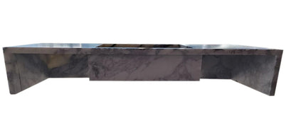 Calcatta Viola Marble Wall-mount Bathroom Vanity Sink Fluted Front (W)20" (L)56"