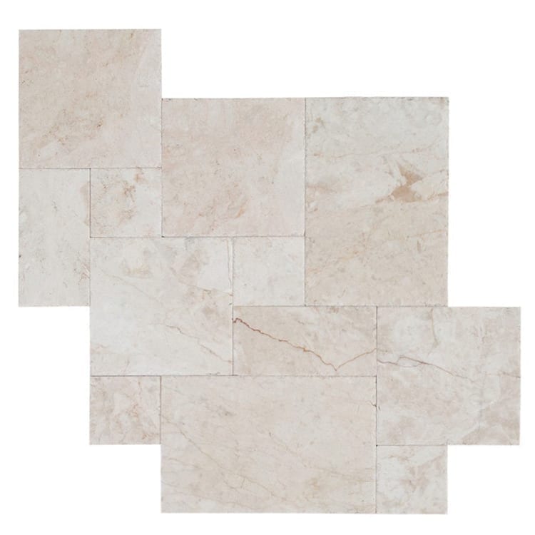 Cappuccino Beige Versailles Pattern Marble Tile - Livfloors Collection