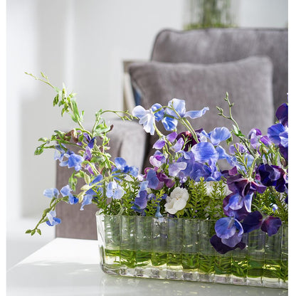 Sweeet Pea Ranunculus Artifical Faux Botanical Flower Arrangement