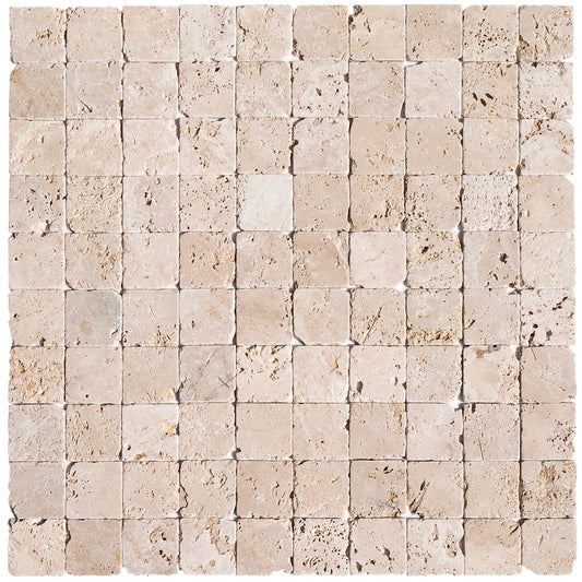 Rustic Beige Travertine Tumbled Floor and Wall Tile - Livfloors Collection