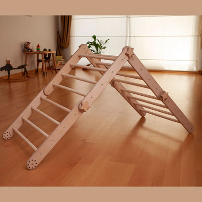 Montessori Climbing Triangle Cube with Reversible Ramp