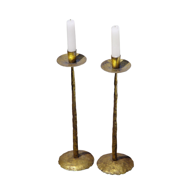 Clint Candle Stands Antiqued Gold
