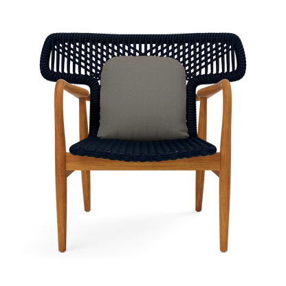 Garrison Outdoor Wing Chair - Yukon Gray Dove Stripe Outdoor Performance Velvet