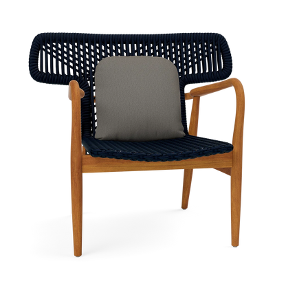 Garrison Outdoor Wing Chair - Yukon Gray Dove Stripe Outdoor Performance Velvet