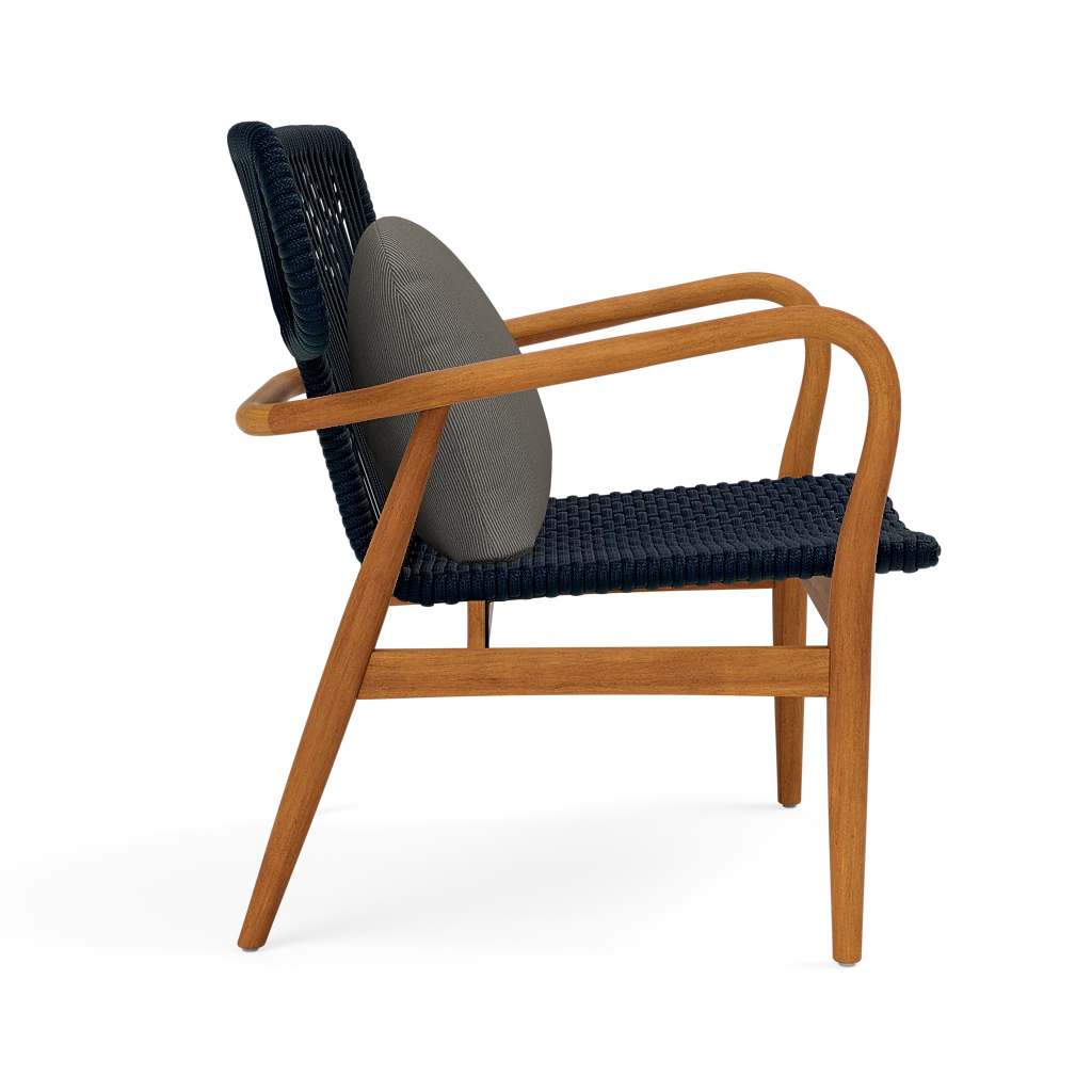 Garrison Outdoor Wing Chair - Yukon Gray Dove Stripe Outdoor Performance Velvet