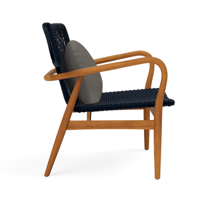 Garrison Outdoor Wing Chair - Yukon Gray Dove Stripe Outdoor Performance Velvet