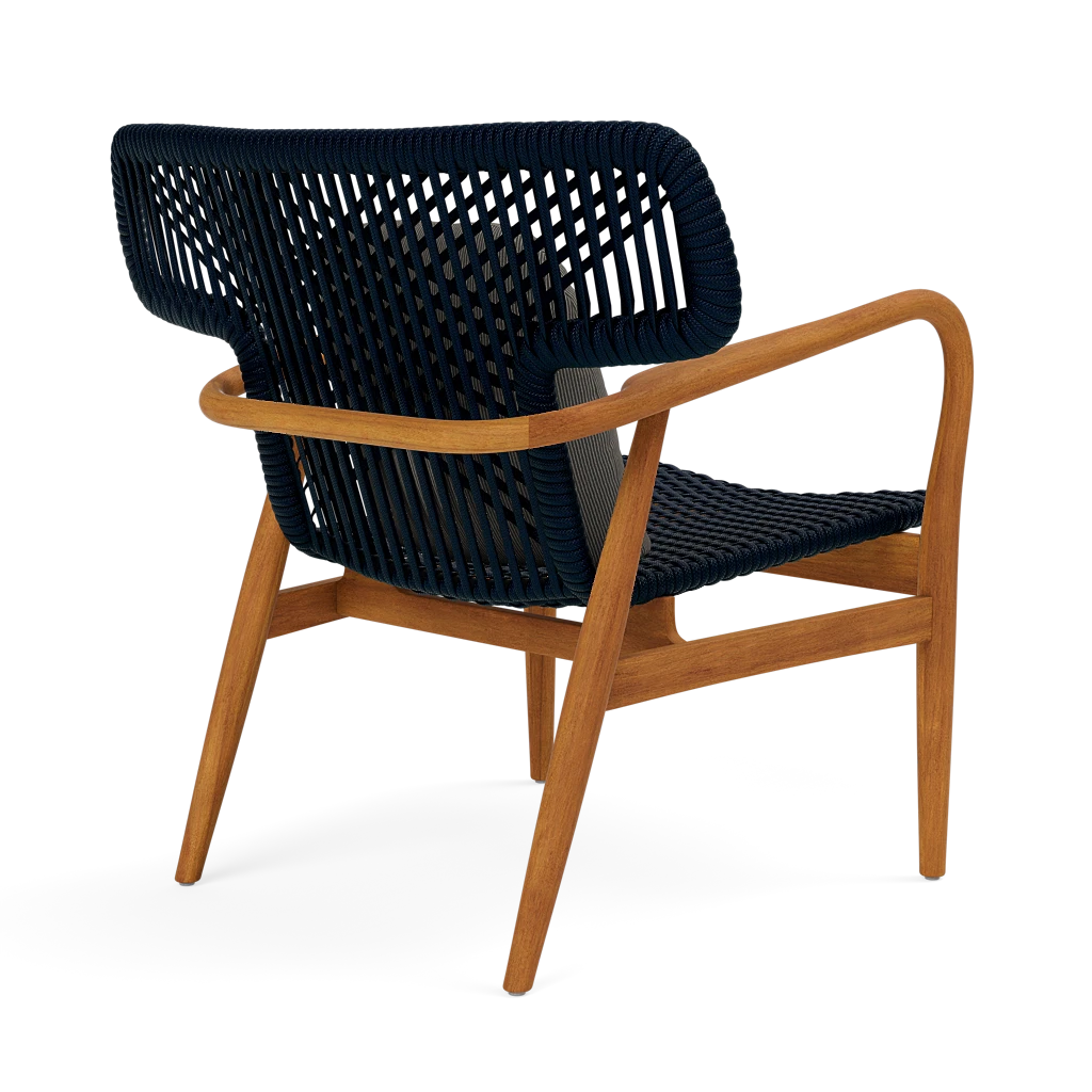 Garrison Outdoor Wing Chair - Yukon Gray Dove Stripe Outdoor Performance Velvet