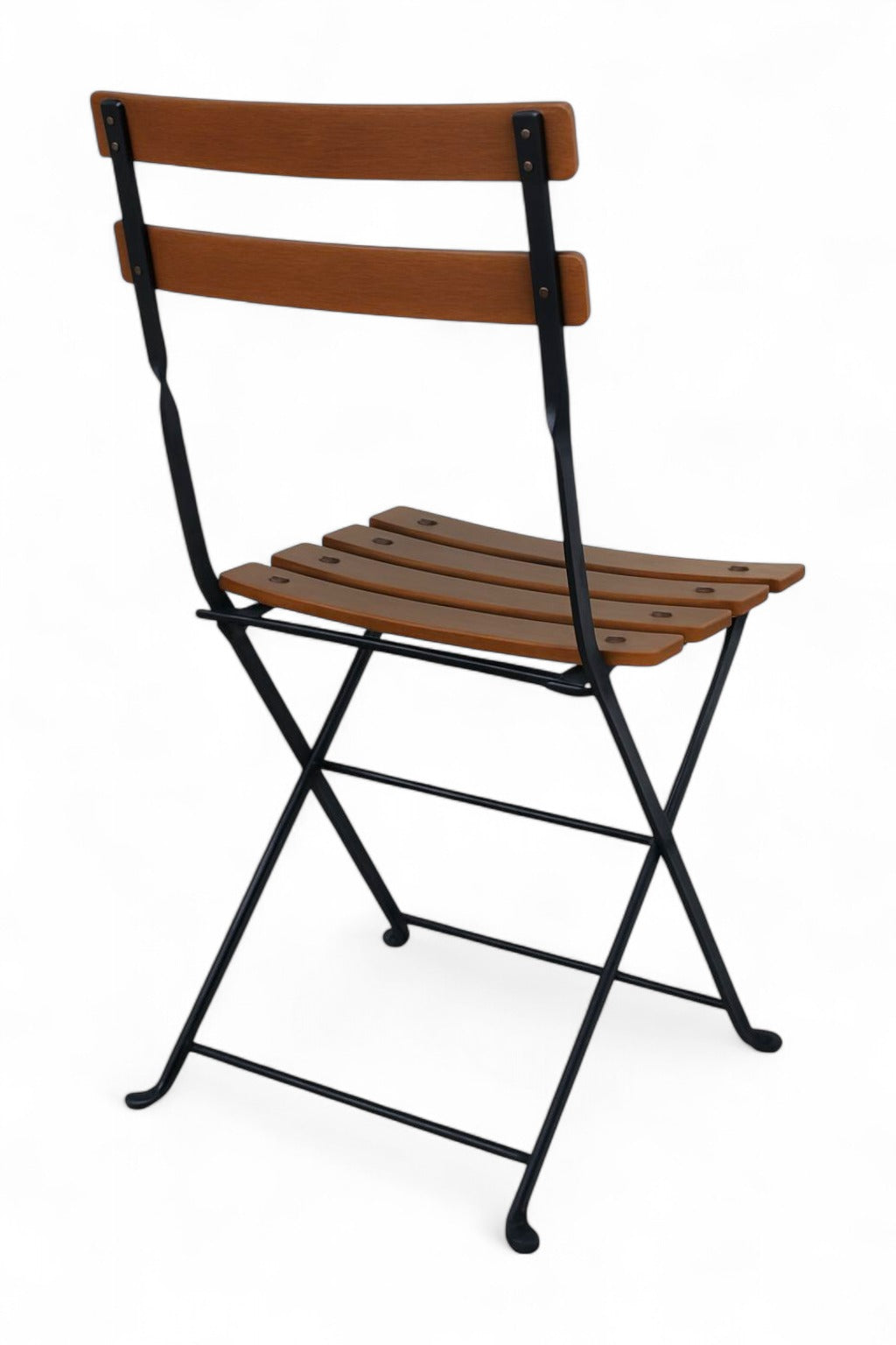DemarForge Folding Chair 5508 - Stackable - European Chestnut Wood Clear Coated Slats (Set of 2)