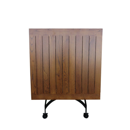 DemarForge Folding Square Table 4114 - Stackable - European Chestnut Wood Clear Coated