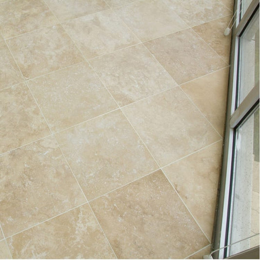 Denizli Beige Travertine Honed and Filled Floor and Wall Tile - Livfloors Collection