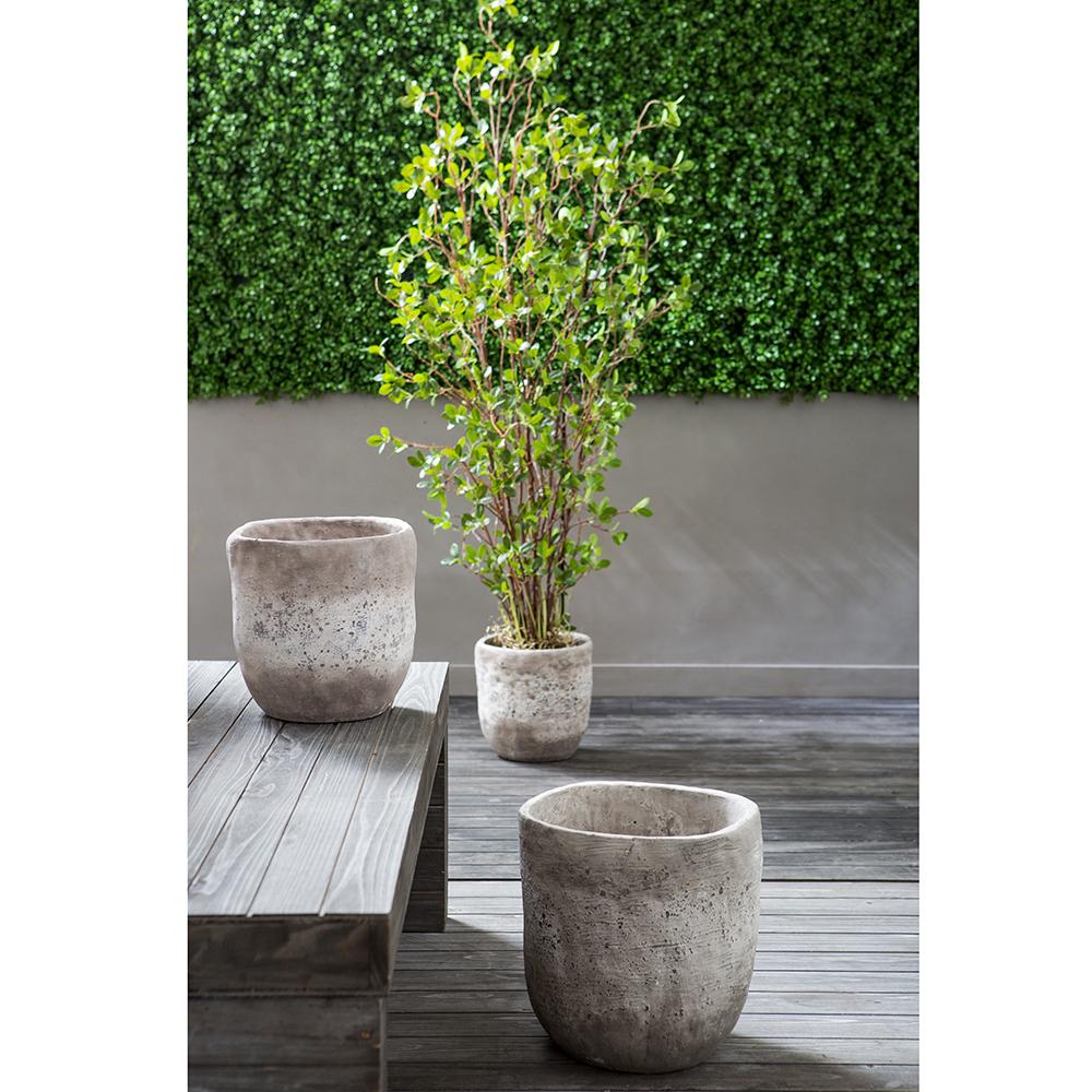 Artificial 5' Faux Mini Leaf in Cement Planter- Out of stock till Jan 26