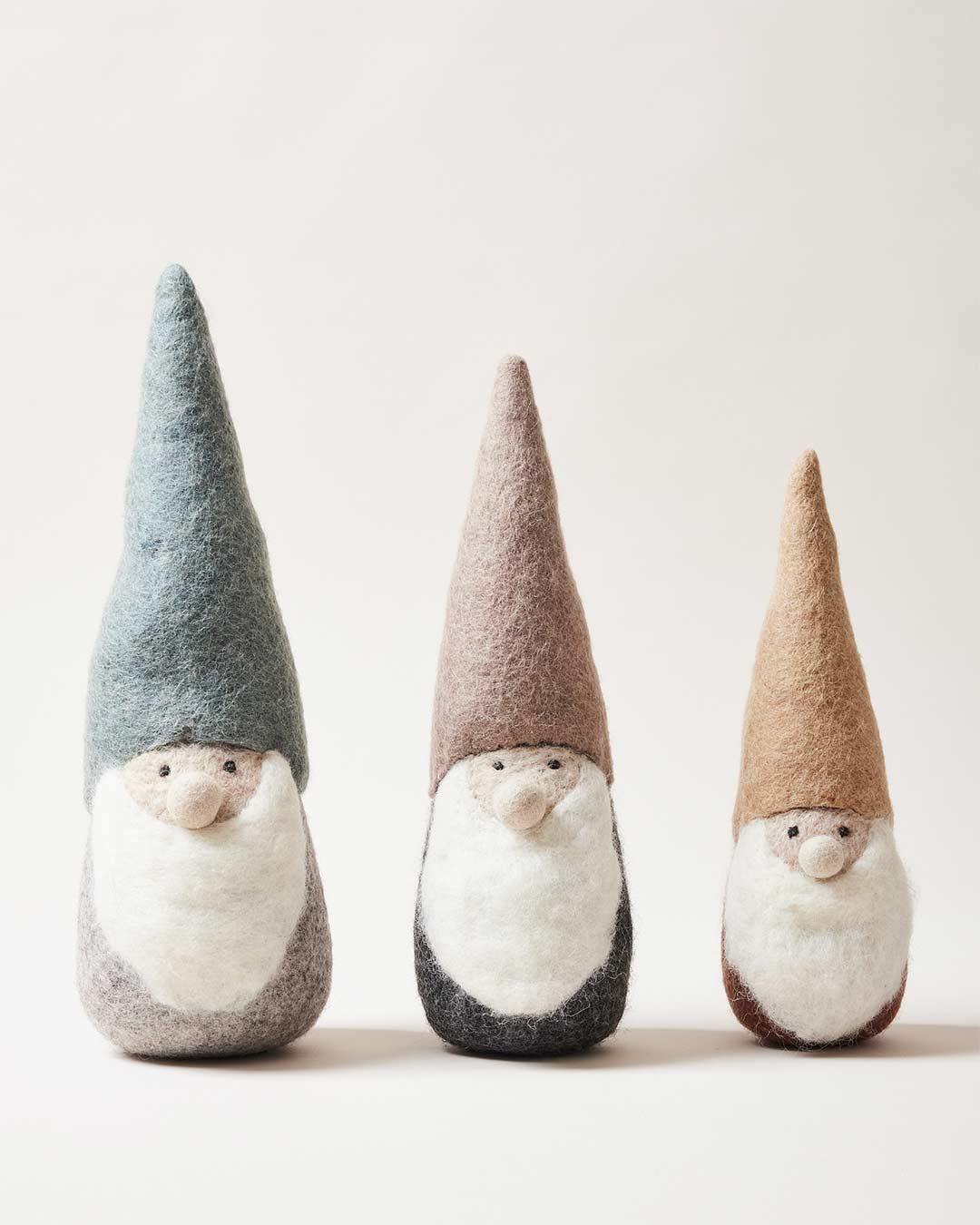Felted Woodland Christmas Gnomes