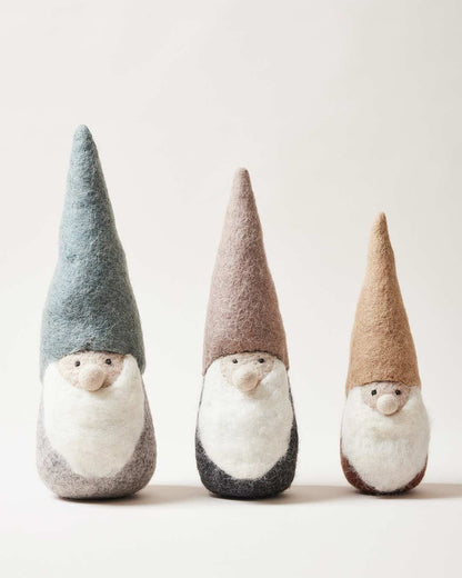 Felted Woodland Christmas Gnomes