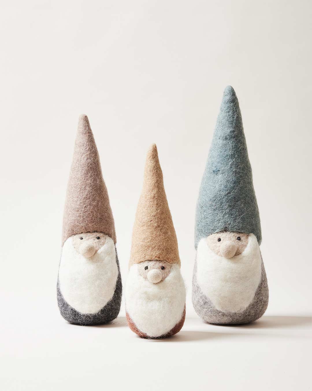 Felted Woodland Christmas Gnomes