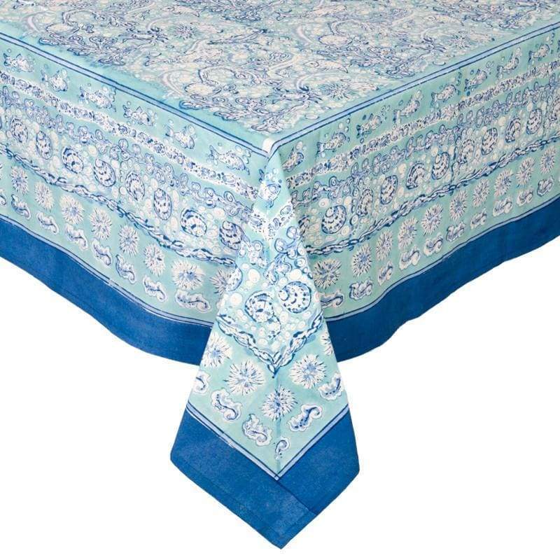 French Tablecloth La Mer Aqua