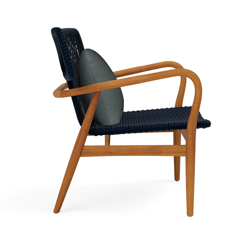 Garrison Outdoor Wing Chair - Yukon Ocean Stripe Outdoor Performance Velvet